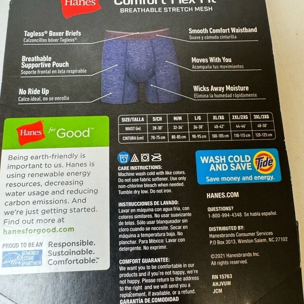 Hanes Men's Comfort Flex Fit Breathable Stretch Mesh Boxer Brief